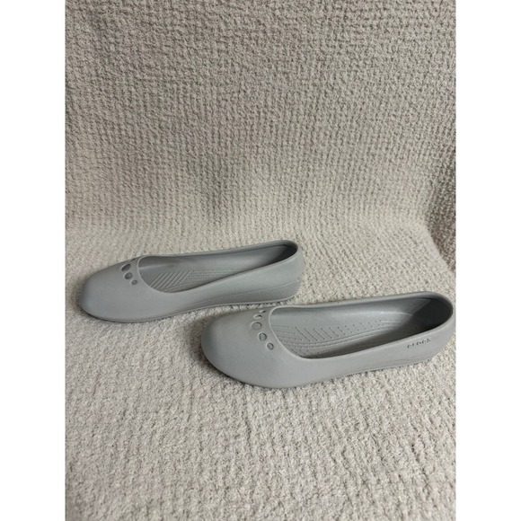 Crocs Prima Ballet Flats Comfort Slip On Shoes Casual Gray Women's Size 9 - Picture 5 of 7